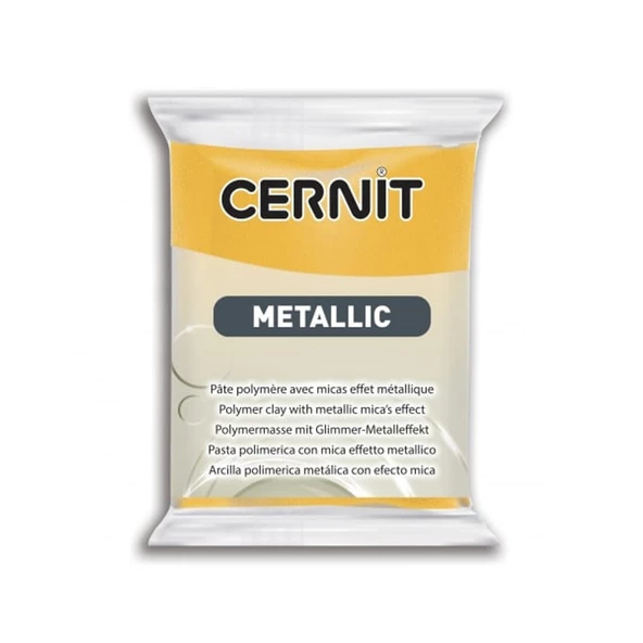 Cernit Metallic Polimer Kil 56 gr 700 Yellow