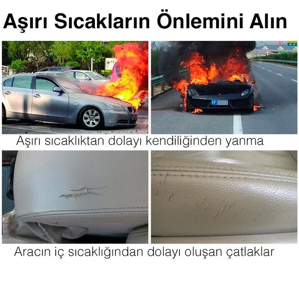 Polham 142x67 CM Universal Araç İçi Ön Cam Güneş Koruyucu Branda, Sedan, Suv ve Hatchback Uyumlu - 5