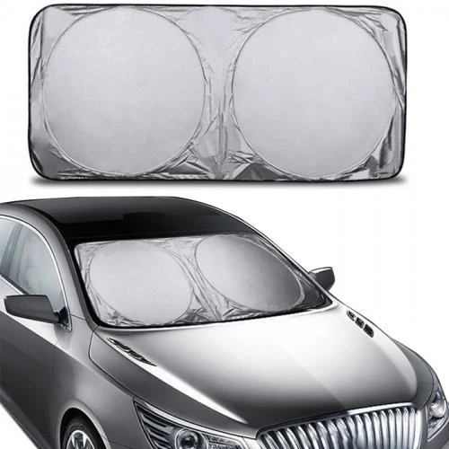 Polham 142x67 CM Universal Araç İçi Ön Cam Güneş Koruyucu Branda, Sedan, Suv ve Hatchback Uyumlu - 2