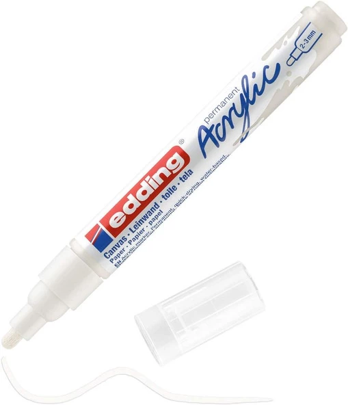 Edding 5100 Akrilik Boyama Markörü 2-3 mm TRAFİK BEYAZ