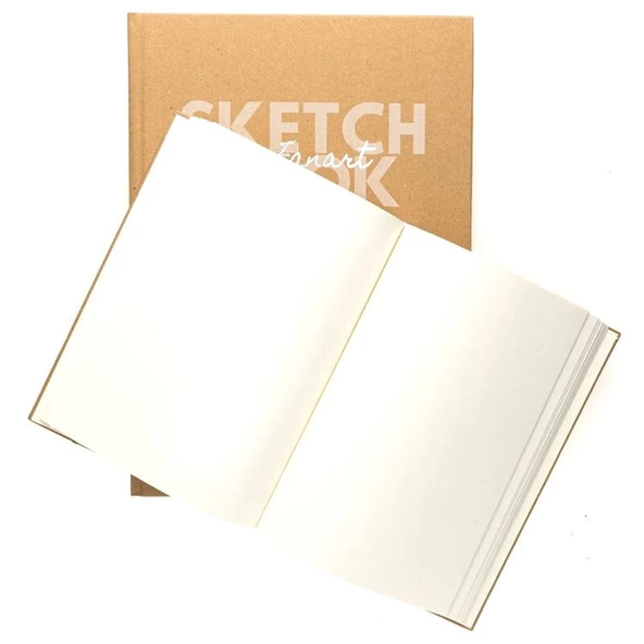 Fanart Academy Sketch Book Kraft Sert Kapaklı A4 80 gr 96 yp ürün görseli 1