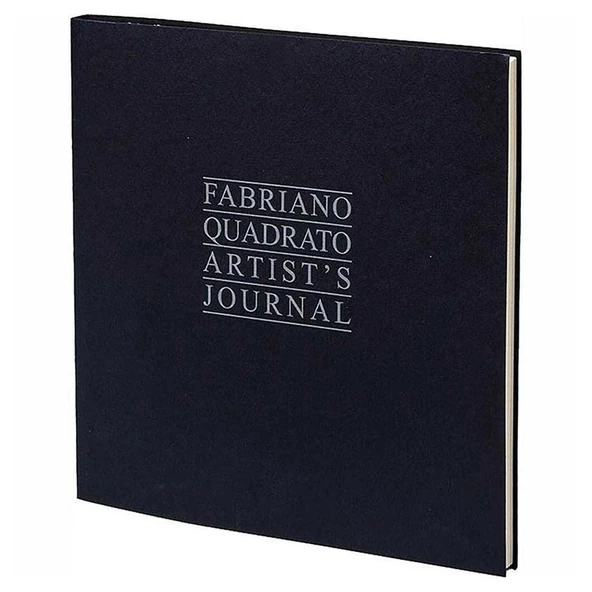 Fabriano Quadrato Artists Journal Yazı ve Çizim Defteri 90 gr. 23x23 cm. 96 yp. 4 Renk Kağıt Siyah Kapak