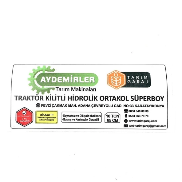 Traktör Cat 2 Ortakol Kilitli Hidrolik Lifti 65 cm-6 Ton - 7