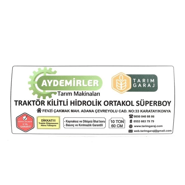 Traktör Cat 2 Ortakol Kilitli Hidrolik Lifti 60 cm-6 Ton - 9