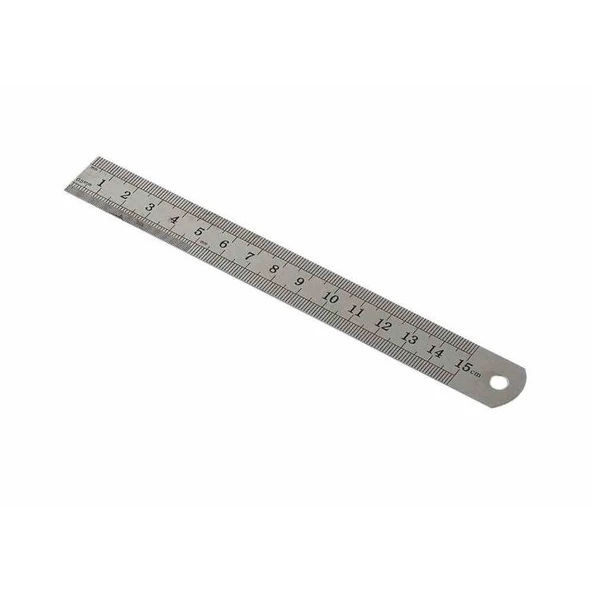 Kraf Çelik Cetvel 15 cm Inch Ölçülü