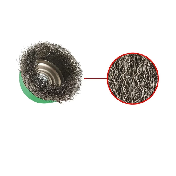 Saçaklı Çanak Fırça Paslanmaz 65 mm M14 - Resim 6