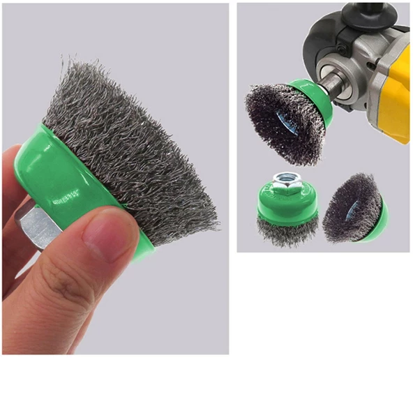 Saçaklı Çanak Fırça Paslanmaz 65 mm M14 - Resim 2