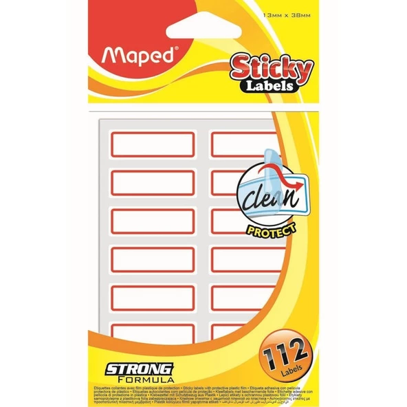 Maped Sticky Labels Üstü Korumalı Etiket 13x38 mm 112li 774810