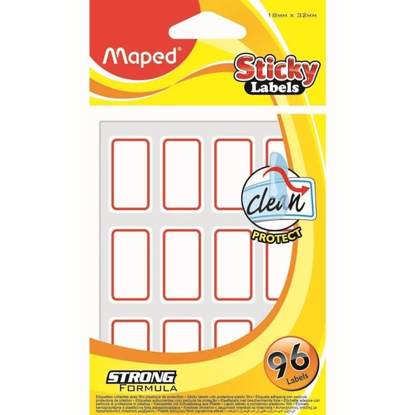 Maped Sticky Labels Üstü Korumalı Etiket 18x32 mm 96lı 774510