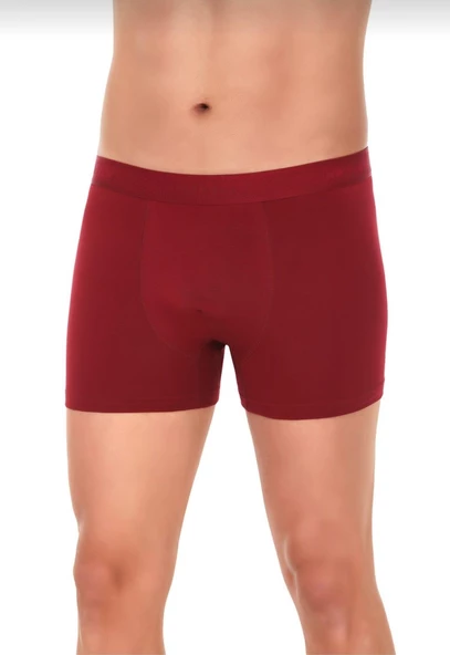YILDIZ 37 ERKEK MODAL LİKRALI BOXER BORDO TEKLİ