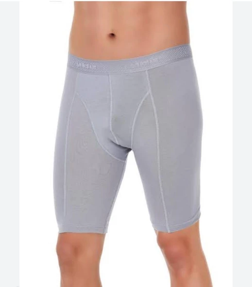YILDIZ 162 ERKEK MODAL UZUN BOXER ŞORT TEKLİ