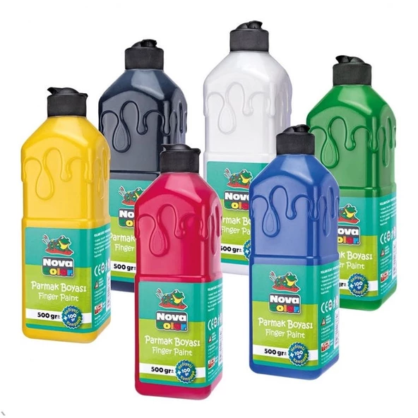 Nova Color Parmak Boyası 6 Renk x 500 gr