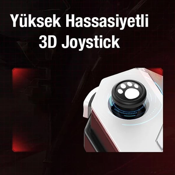 Polham 150mAh Şarjlı Bluetooth Bağlantılı Android, İOS Uym Oyuncu Kontrol Joystick ve Tetik Konsolu - 3