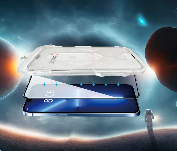 Apple iPhone 11 Zore Kolay Uygulama Aparatlı 5D Magic Glass Cam Ekran Koruyucu - 3