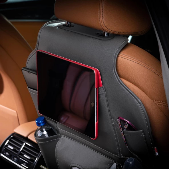 Otom Premium Deri Koltuk Arkası Organizer Eşya Düzenleyici  Füme - 7
