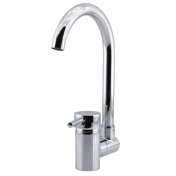 Banyo Lavabo Musluğu Akrobat Eyve Sıcak Soğuk Çift Su Girişli Çeşmesi Bataryası 31 cm - 4