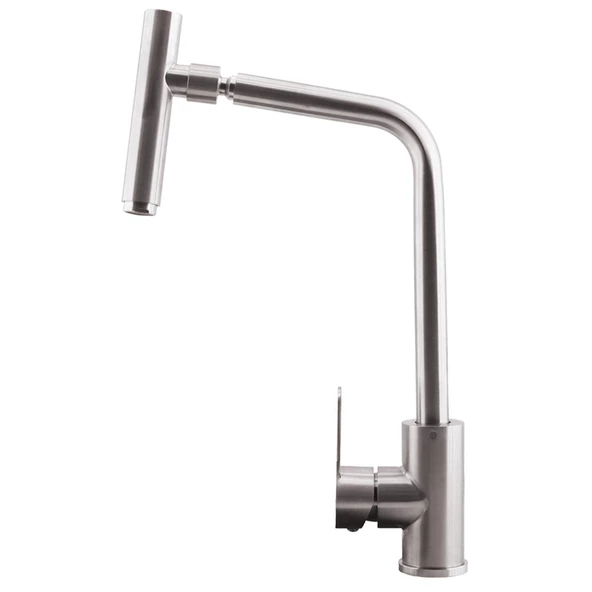 Mutfak Lavabo Musluğu Bataryası Mix Eyve Sıcak Soğuk Çift Su Girişli Çeşmesi 34 cm - Resim 6