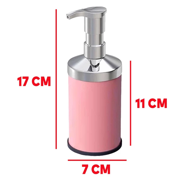 Sıvı Sabunluk Losyon Yağ Şişesi Set Üstü Sıvı Sabunluk Pembe - 3