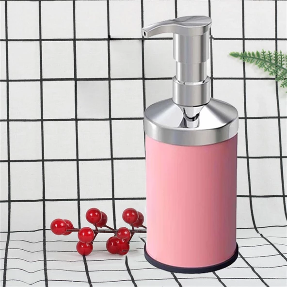 Sıvı Sabunluk Losyon Yağ Şişesi Set Üstü Sıvı Sabunluk Pembe - 5