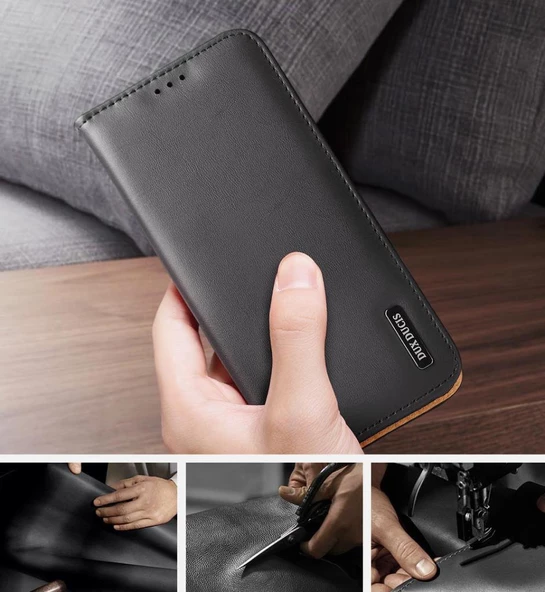 Polham Samsung Galaxy S23 Plus Uyumlu Cüzdan Tipi Deri Kılıf, Kart Bölmeli Mıknatıslı Kapaklı Kılıf - 5