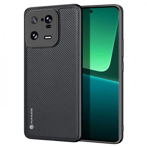 Polham Kamera Korumalı Xiaomi 13 Pro Uyumlu Silikon Kılıf, Premium Kumaş Dokumalı, Darbe Emici Kılıf