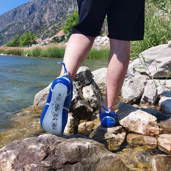 Serabien G Sax Mavi Kaydırmaz Taban Havuz Deniz Sörf Ayakkabısı - 4