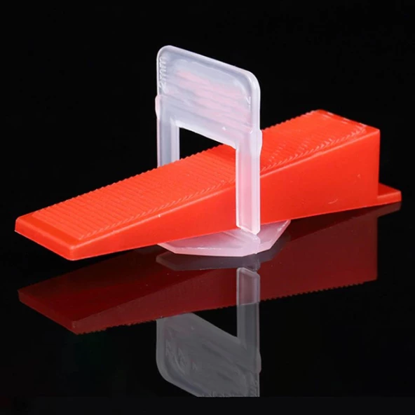 Seviye Tespit Artısı Klipsi Fayans Hizalama Derz Artısı Beyaz 2 mm 100 Adet - Resim 7