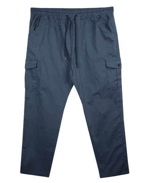 Kargo Cepli Büyük Beden Gabardin Pantolon Bej - 6