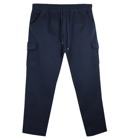 Kargo Cepli Büyük Beden Gabardin Pantolon Bej - 3