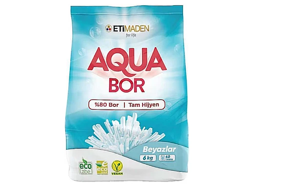 Eti Maden Aqua Bor Beyazlar için Toz Deterjan 6 KG - 2