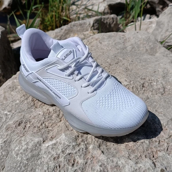 Plarıum 040 Beyaz Memoryfoam Air Tabanlı Spor Ayakkabı - 9