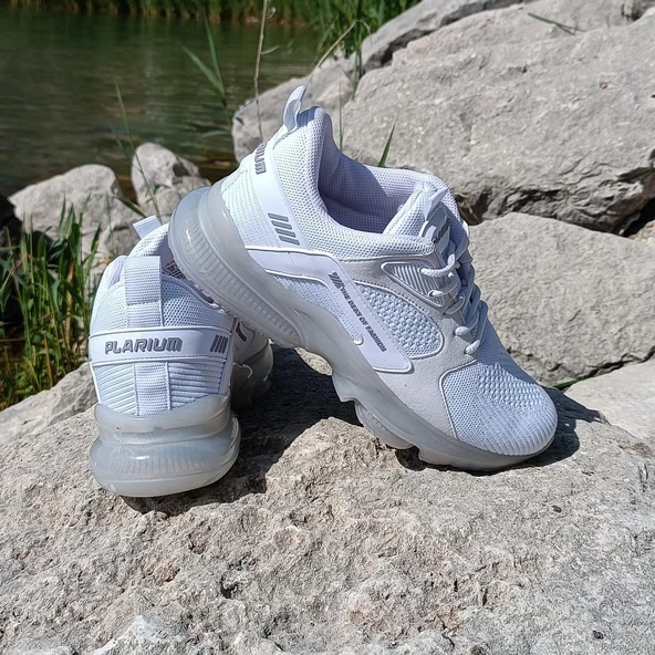 Plarıum 040 Beyaz Memoryfoam Air Tabanlı Spor Ayakkabı - 6