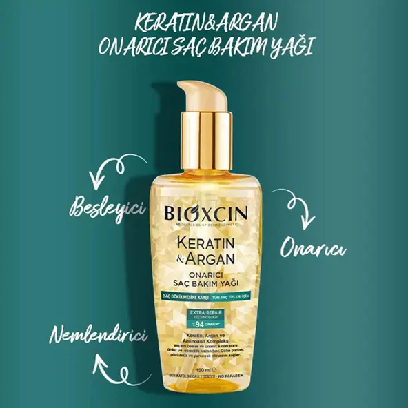 Bioxcin Keratin Ve Argan Onarıcı Saç Bakım Yağı 150 ml - 3