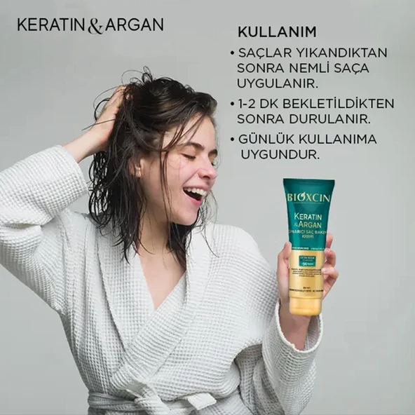 Bioxcin Keratin Ve Argan Onarıcı Saç Bakım Kremi 250 ml - 4