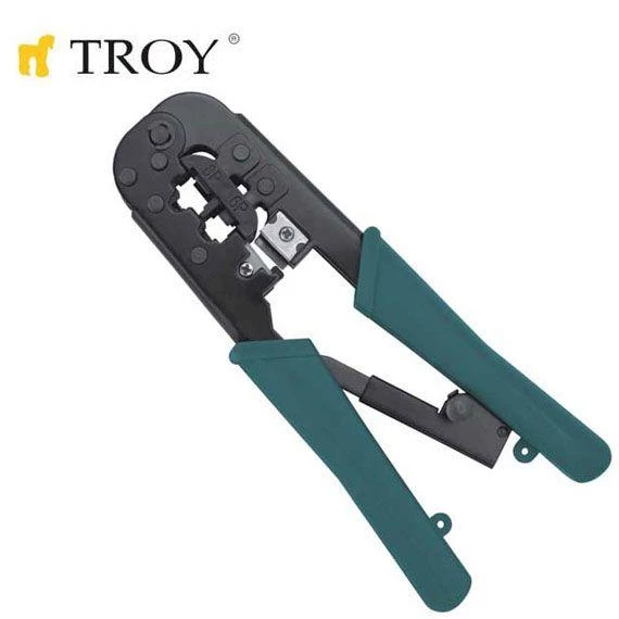 TROY 24008 Telefon RJ11 ve Bilgisayar Soketi RJ45 Sıkma Pensesi