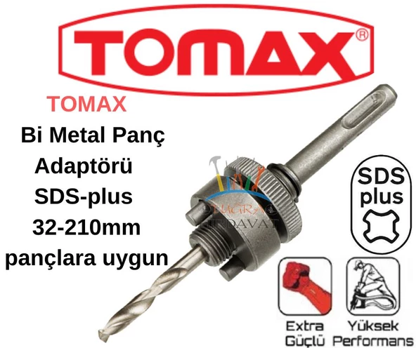 Tomax Hss Bi Metal Panç Adaptörü Sds Plus 32-210 - 2