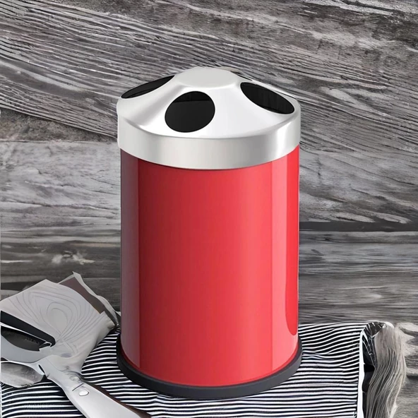 Set Üstü Diş Fırçalık Banyo Metal Diş Fırçası Kabı Kutusu Kırmızı - 5