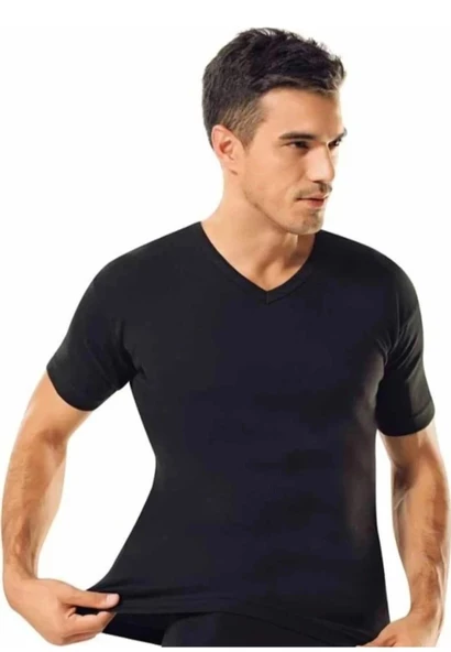 YILDIZ 61 ERKEK RİBANA V YAKA KISA KOL FANİLA ATLET 10 ADET ürün görseli