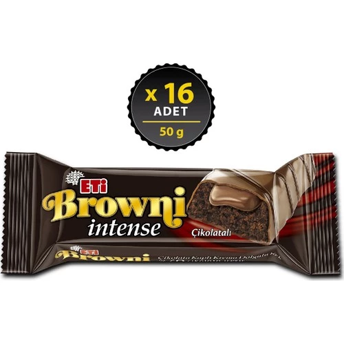 Eti 16x50 gr Brownie Intense Çikolatalı Kek - 4