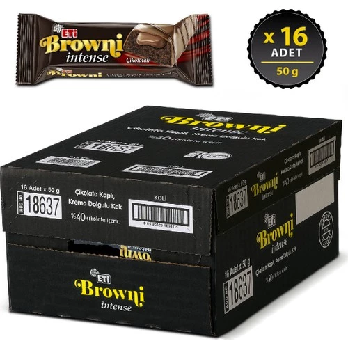Eti 16x50 gr Brownie Intense Çikolatalı Kek - 2