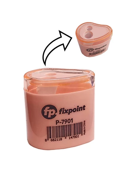 Kalemtraş Çift Gözlü Damla Pastel Renk 1 Adet Hazneli Kalemtraş Pastel Renkler Standart Kalem Açacağı Jumbo Kalem Açacağı - 2