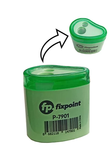 Kalemtraş Çift Gözlü Damla Pastel Renk 1 Adet Hazneli Kalemtraş Pastel Renkler Standart Kalem Açacağı Jumbo Kalem Açacağı - 4