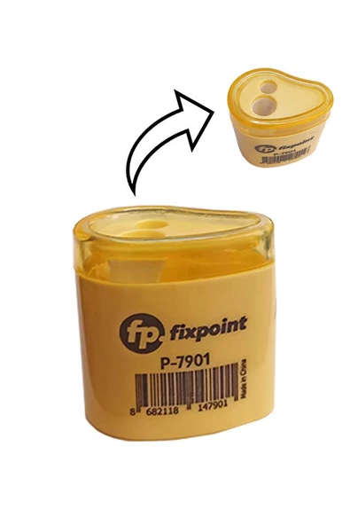 Kalemtraş Çift Gözlü Damla Pastel Renk 1 Adet Hazneli Kalemtraş Pastel Renkler Standart Kalem Açacağı Jumbo Kalem Açacağı - 3