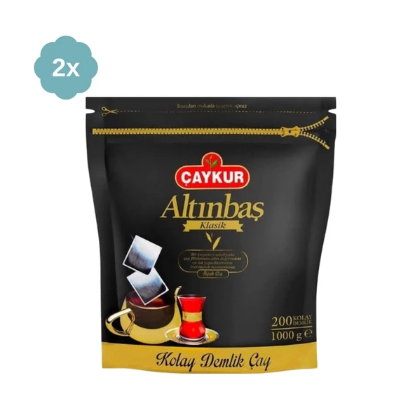 Çaykur Altınbaş Klasik Siyah Demlik Poşet Çay 200lü x 5 gr 6 Paket - 2