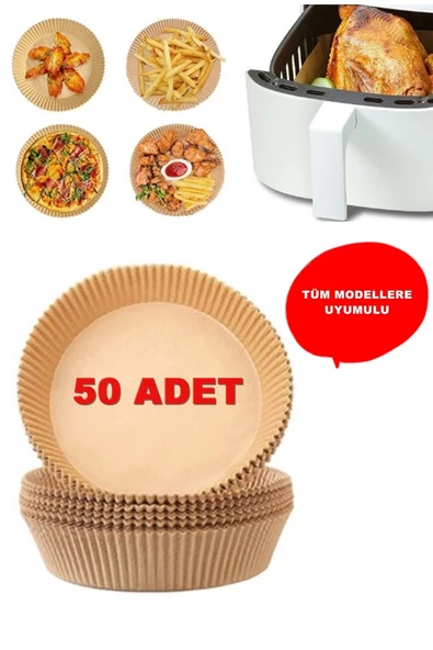 Airfryer Pişirme Kağıdı 50 Adet  Airfryer Yağsız Fritöz Pişirme Kağıdı