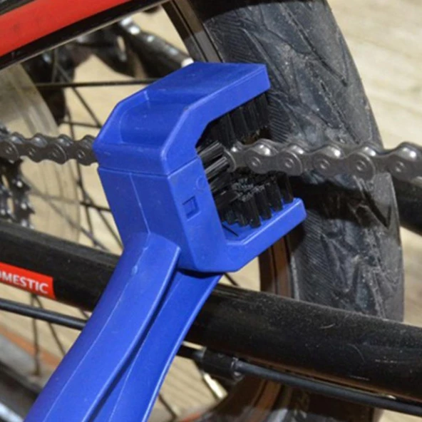 Bisiklet Motorsiklet Zincir Temizleme Fırçası Zincir Bakım Temizlik Fırçası Mavi - 4