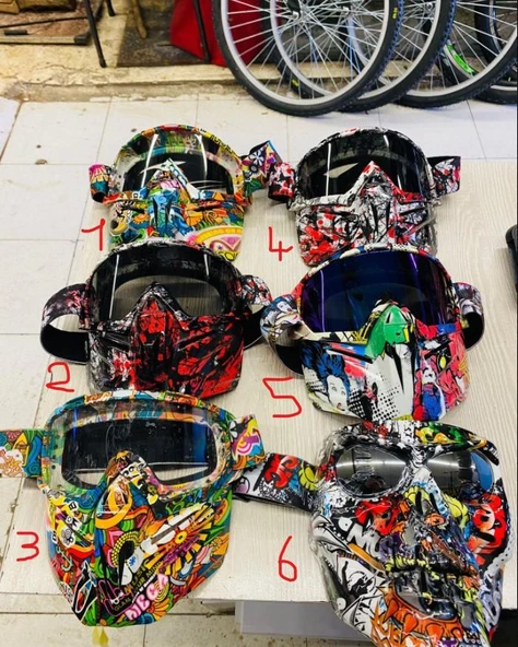 TEX710 JET MASKE BİSİKLET-MOTORSİKLET-KAYAK ÇOK AMAÇLI MASKE GÖZLÜK - 11