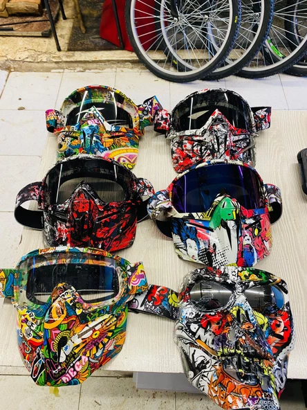 TEX710 JET MASKE BİSİKLET-MOTORSİKLET-KAYAK ÇOK AMAÇLI MASKE GÖZLÜK - 2
