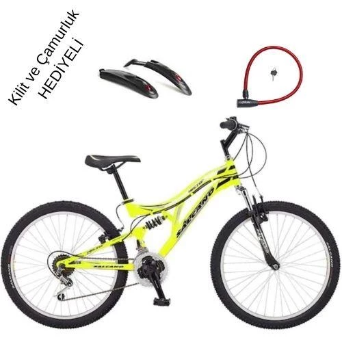 Salcano Hector 26 Jant Çift Amortisörlü Dağ Bisikleti Kilit ve Çamurluk Hediyeli - 4