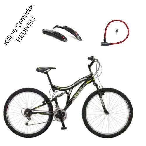 Salcano Hector 26 Jant Çift Amortisörlü Dağ Bisikleti Kilit ve Çamurluk Hediyeli - 3